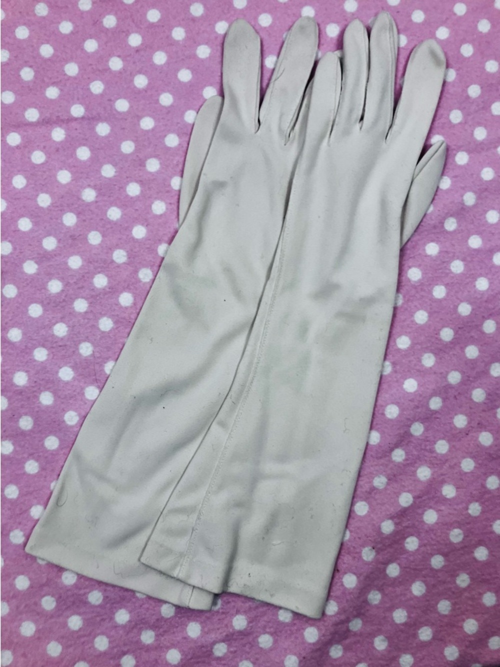 Vintage Ladies Cream Gloves 7 - Picture 6 of 7